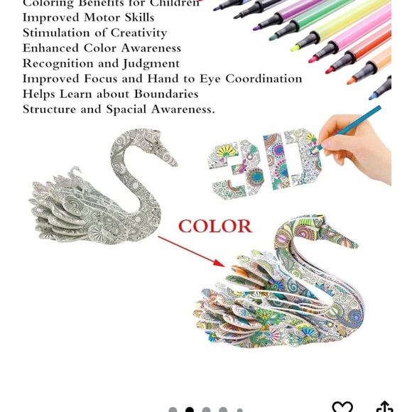 3D Color Animal Art Set - Multicolor - Picture 3 of 6